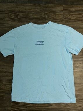 Original Use Light Blue Graphic Crewneck Tee